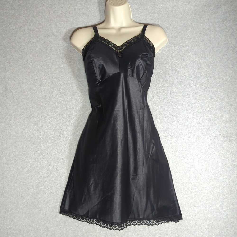 VTG Opalaire‎ Dupont Slip Dress L Bridal Bridal Shower Bachelorette 50s Babydoll